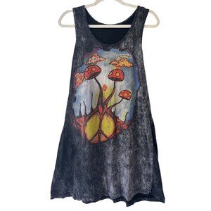 Kathmandu Imports Mushroom Graphic Tank Dress Size L